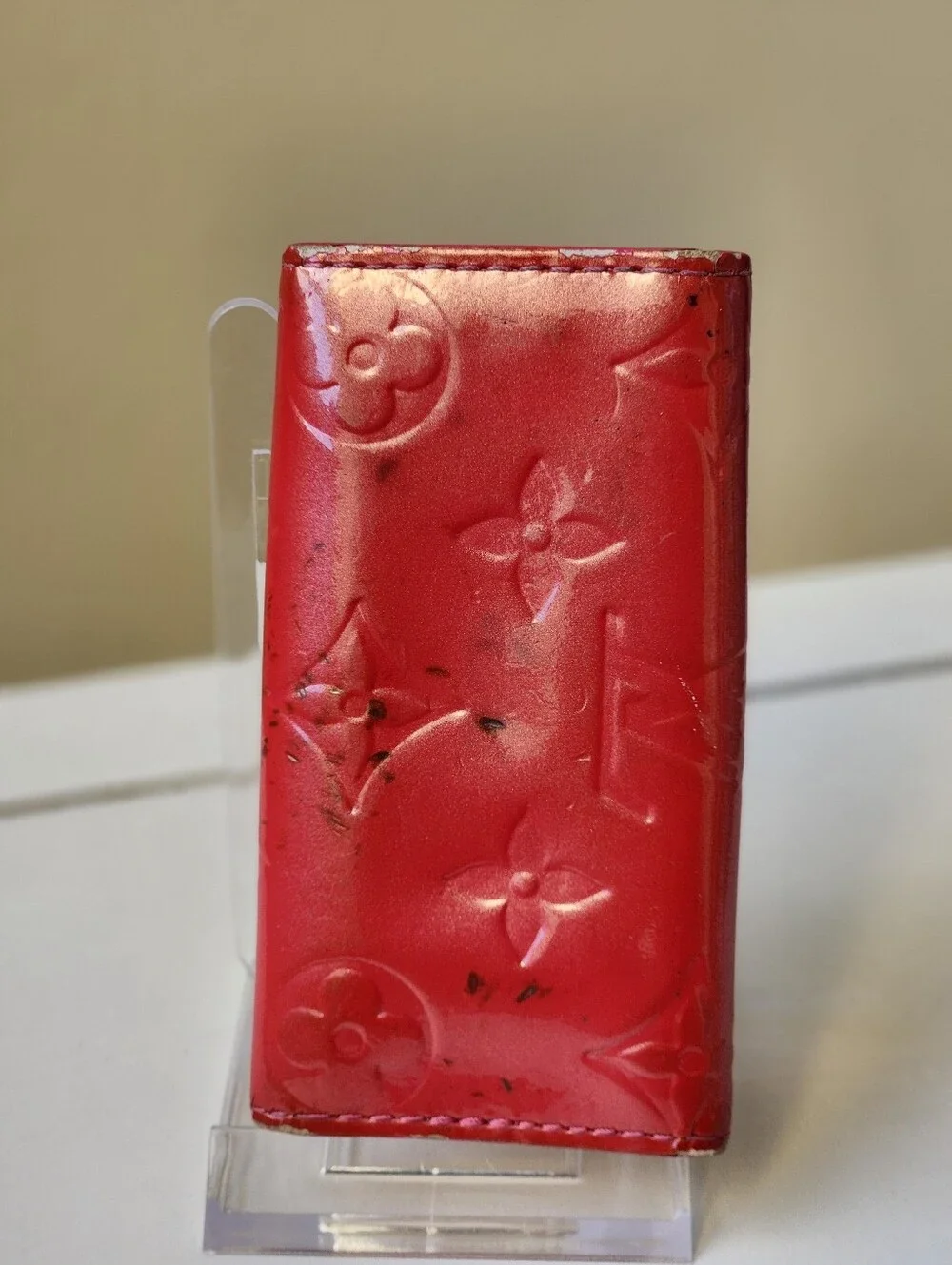 Louis Vuitton Pink/Red Vernis 4-Key Holder